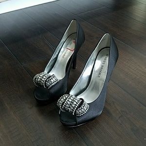 Audrey Brooke gem peep toe platforms